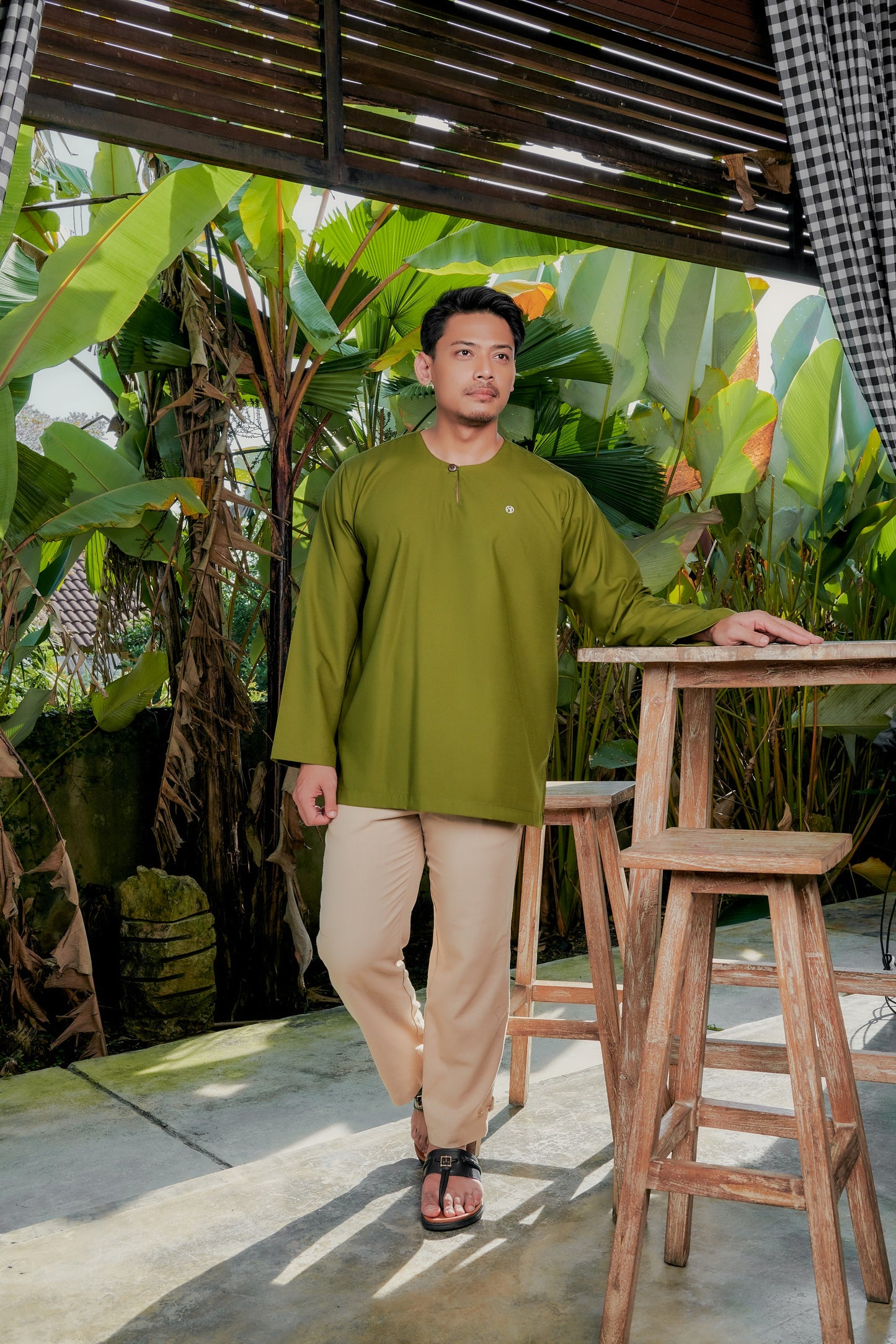 Kurta Tamadun Relaxed Fit - Olive Green