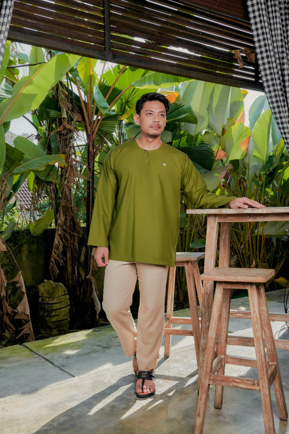 Kurta Tamadun Relaxed Fit - Olive Green