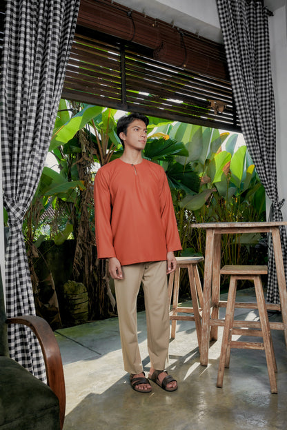 Kurta Tamadun Relaxed Fit - Brick Orange
