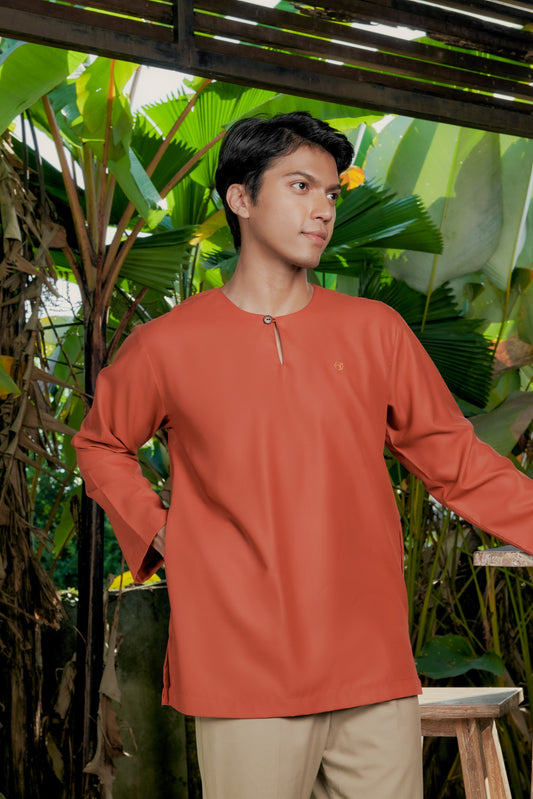 Kurta Tamadun Relaxed Fit - Brick Orange