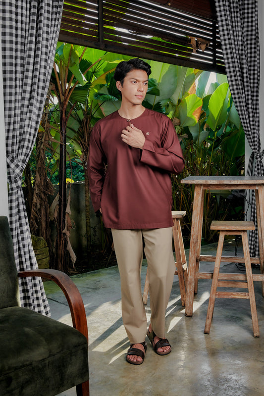 Kurta Tamadun Relaxed Fit - Rich Brown