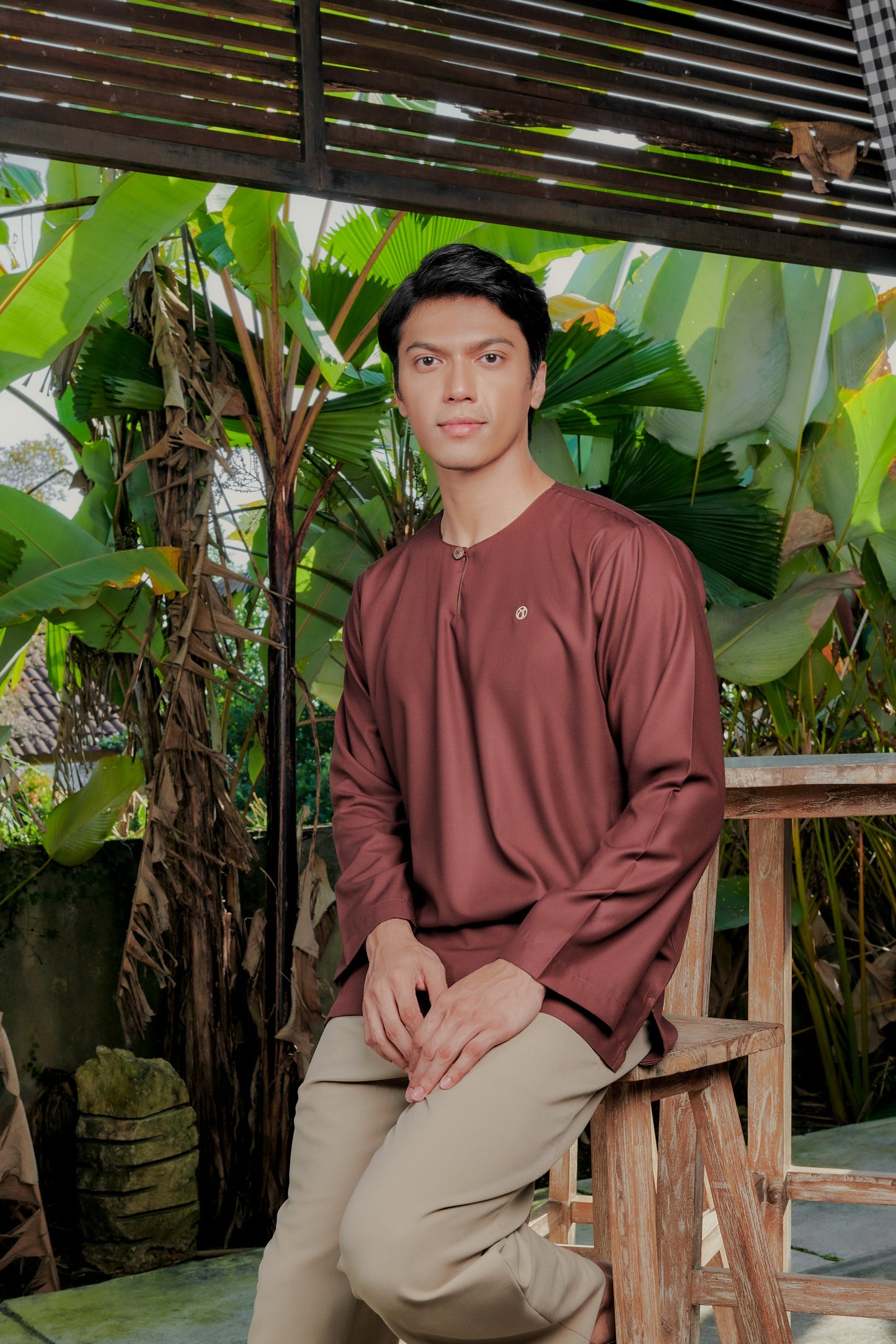 Kurta Tamadun Relaxed Fit - Rich Brown