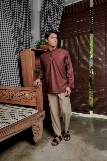 Kurta Adab Relaxed Fit - Rich Brown