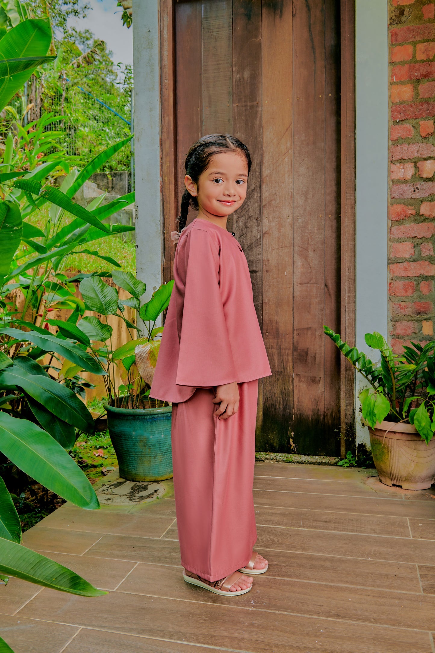 Baju Kurung Mahsuri GIRLS- Turkish Rose