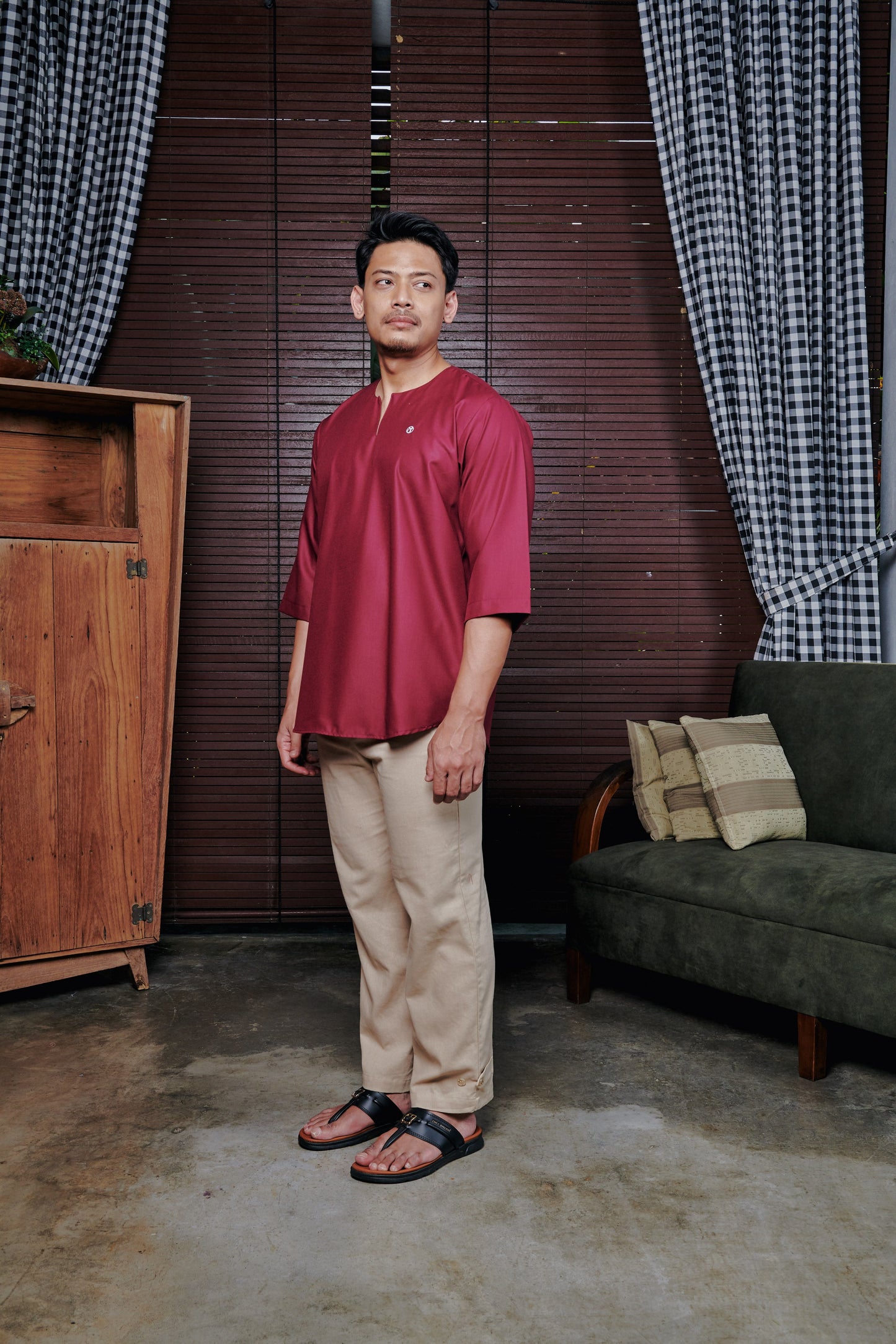 Kurta Belantara Relaxed Fit - Maroon