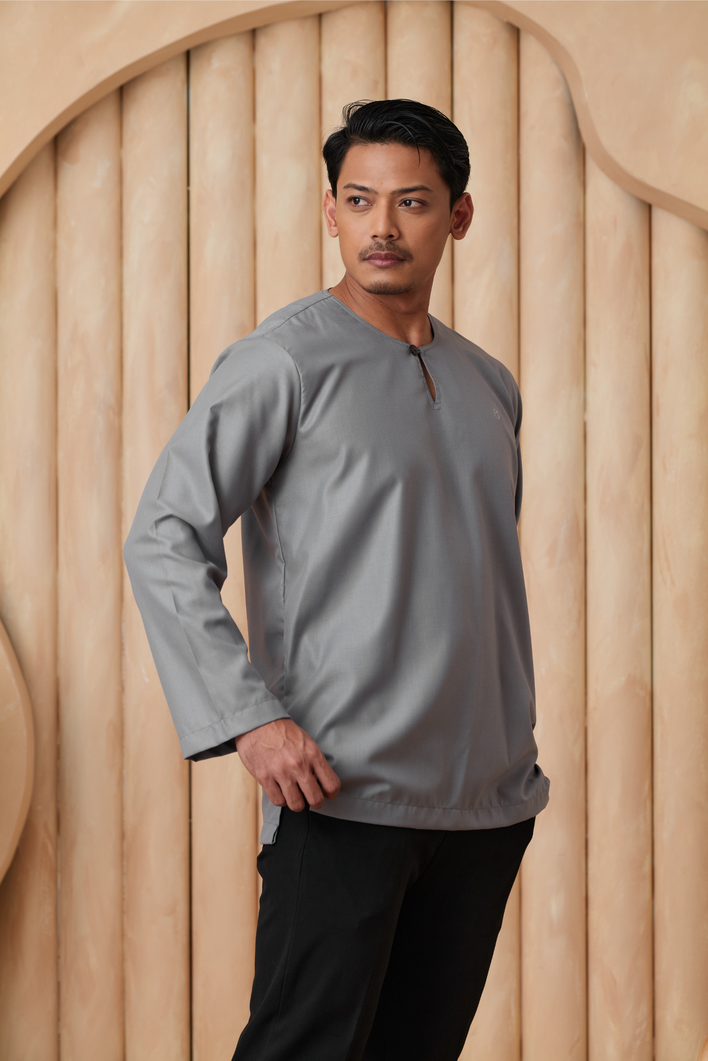 Kurta Tamadun Relaxed Fit - Cloud Grey