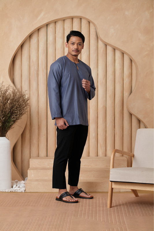 Kurta Tamadun Relaxed Fit - Slate Grey