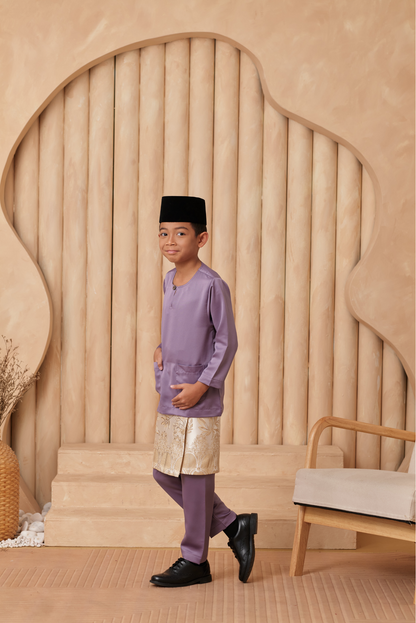 Baju Melayu KIDS Teluk Belanga - Mauve Purple