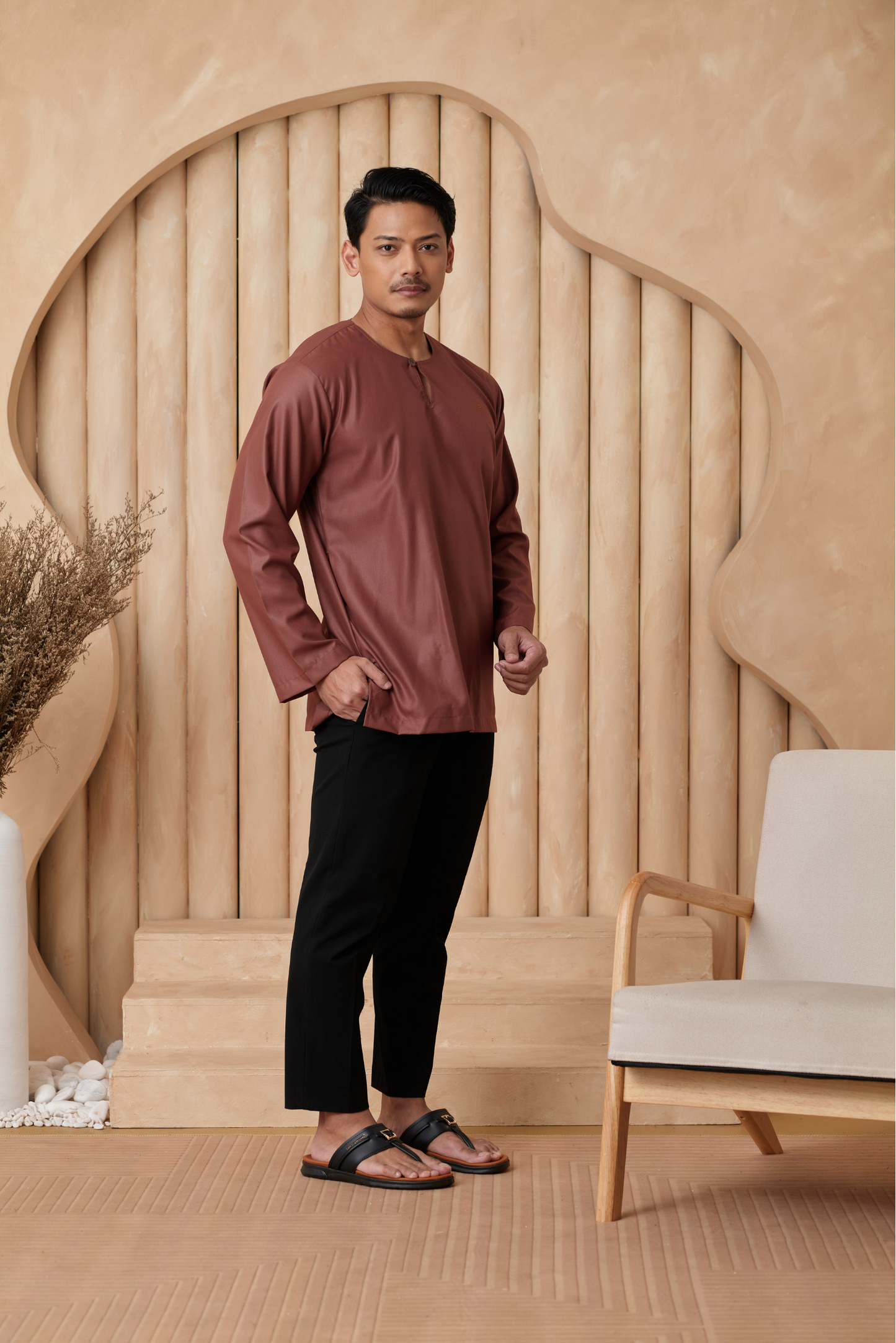 Kurta Tamadun Regular Fit - Rusty Brown