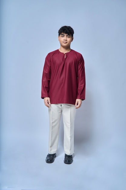 Kurta Tamadun Relaxed Fit - Burgundy