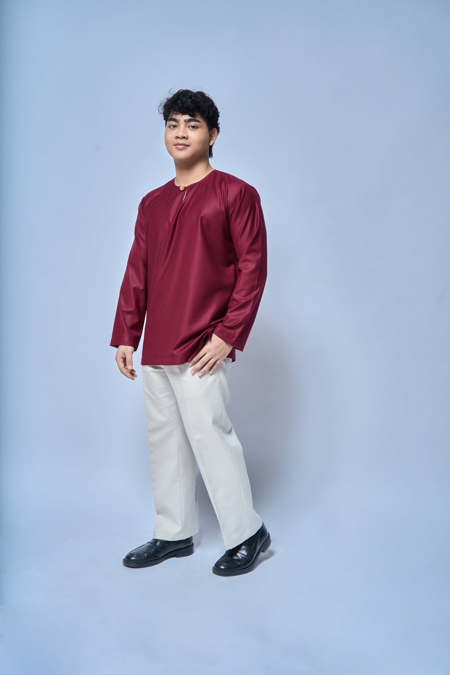 Kurta Tamadun Relaxed Fit - Burgundy
