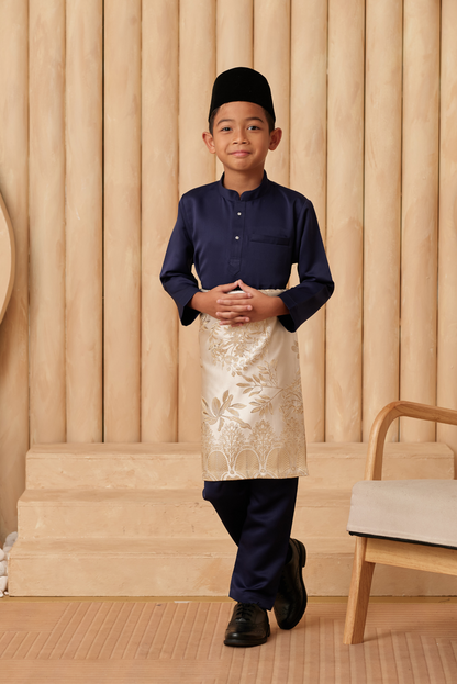 Baju Melayu KIDS Cekak Musang - Navy Blue