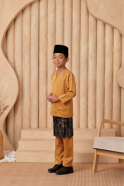 Baju Melayu KIDS Teluk Belanga - Mustard