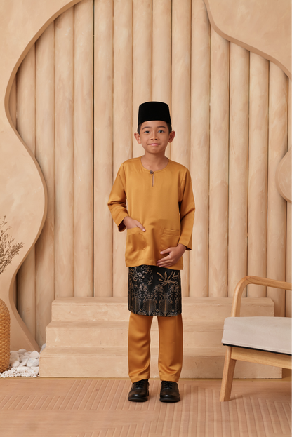 Baju Melayu KIDS Teluk Belanga - Mustard