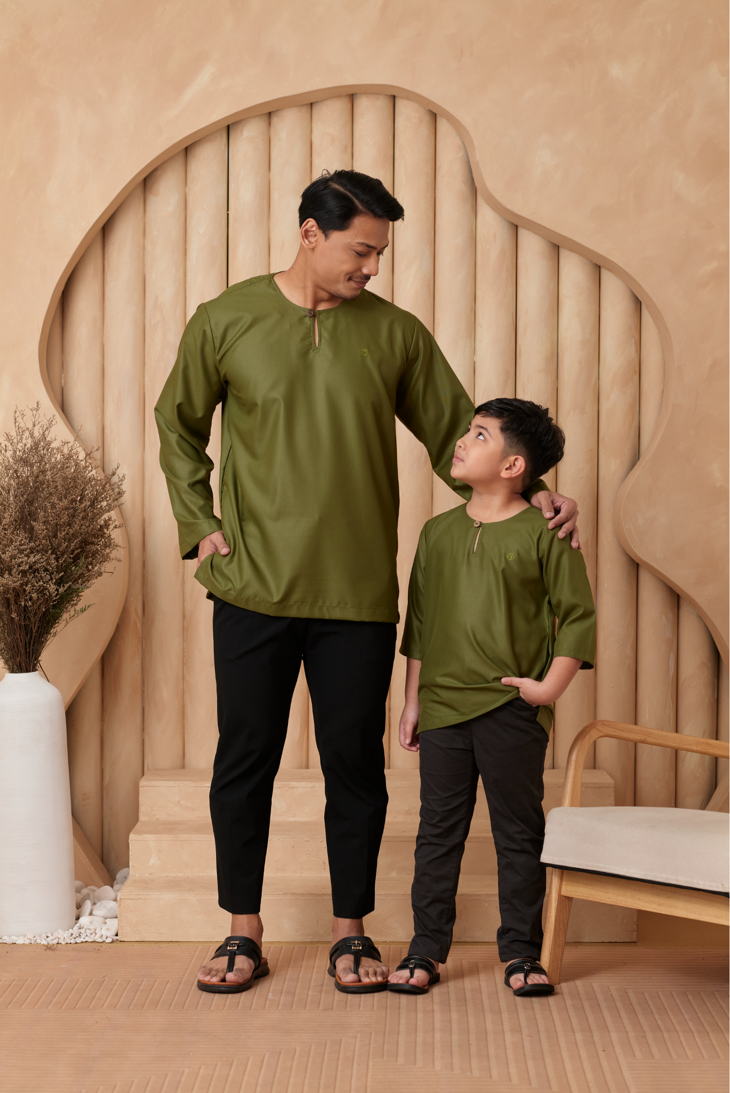 Kurta Tamadun Relaxed Fit - Olive Green