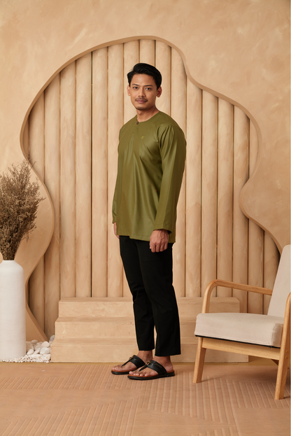 Kurta Tamadun Relaxed Fit - Olive Green