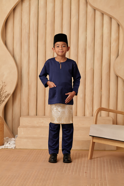 Baju Melayu KIDS Teluk Belanga - Navy Blue