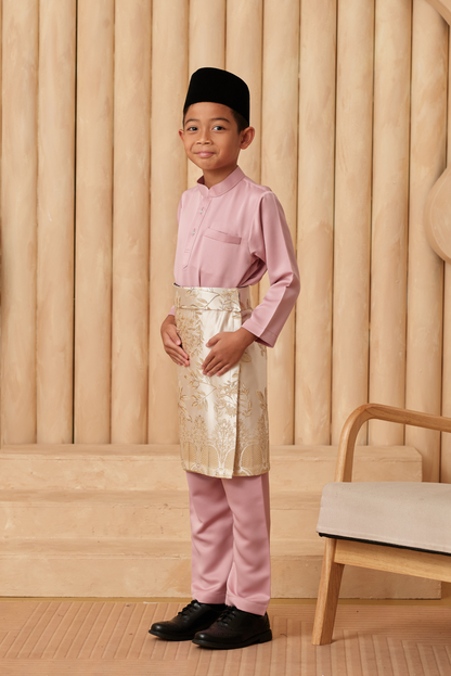 Baju Melayu KIDS Cekak Musang - Dusty Pink