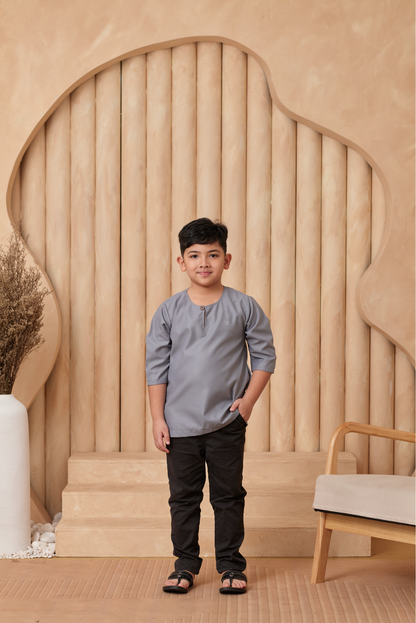 Kurta Nusantara KIDS - Cloud Grey