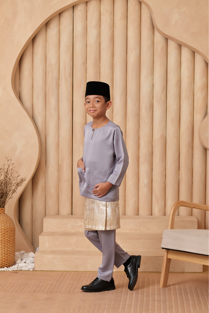 Baju Melayu KIDS Teluk Belanga - Cloud Grey