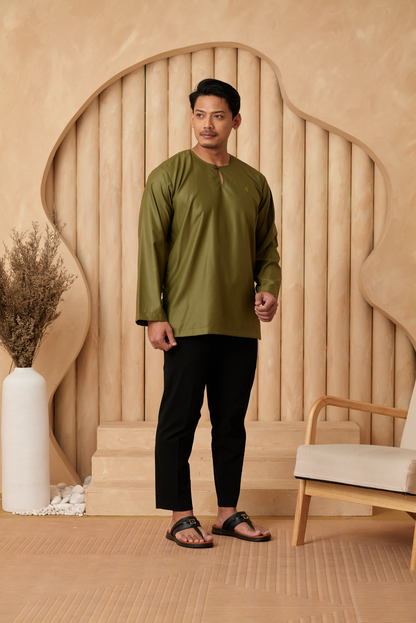 Kurta Tamadun Relaxed Fit - Olive Green