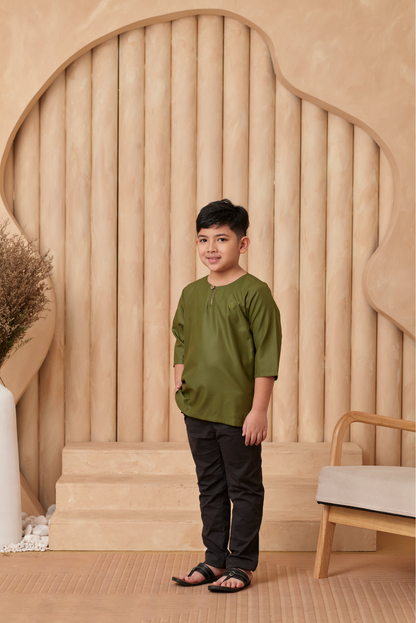 Kurta Nusantara KIDS - Olive Green