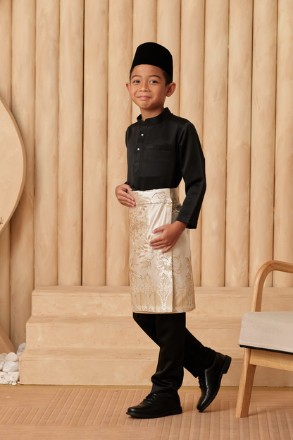 Baju Melayu KIDS Cekak Musang - Black