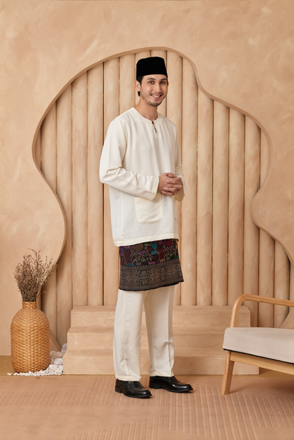 Baju Melayu Teluk Belanga Relaxed Fit - Soft Yellow