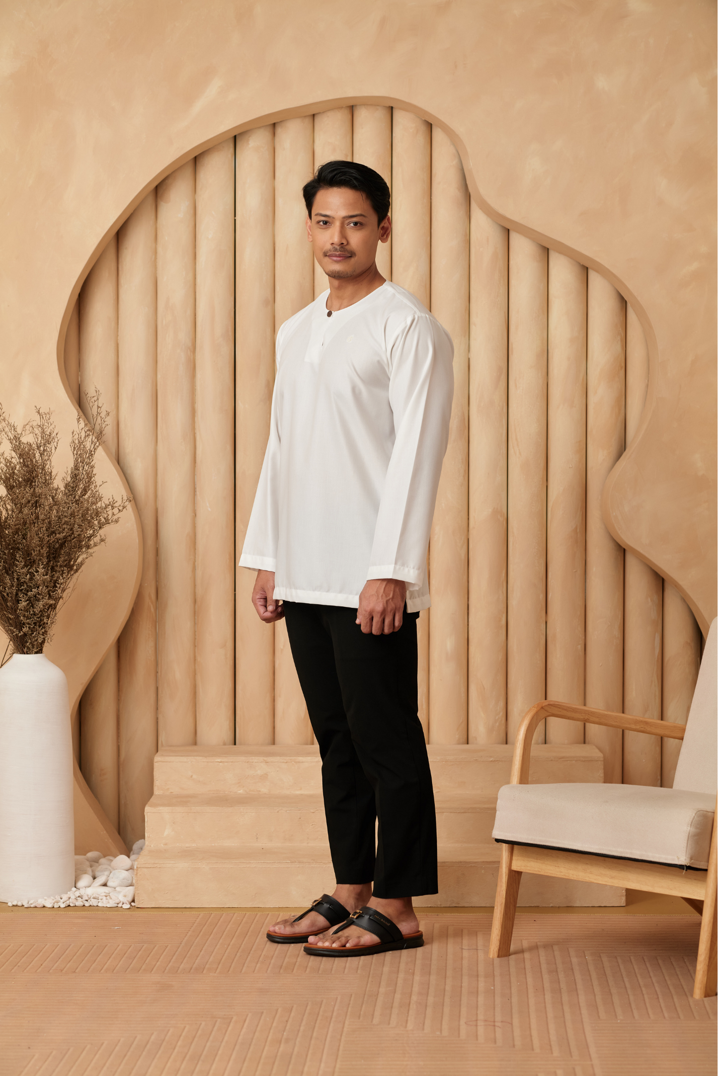 Kurta Tamadun Relaxed Fit - Off White