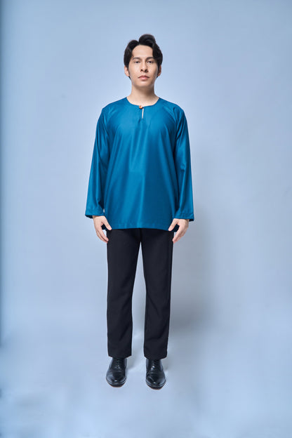 Kurta Tamadun Relaxed Fit - Teal Blue