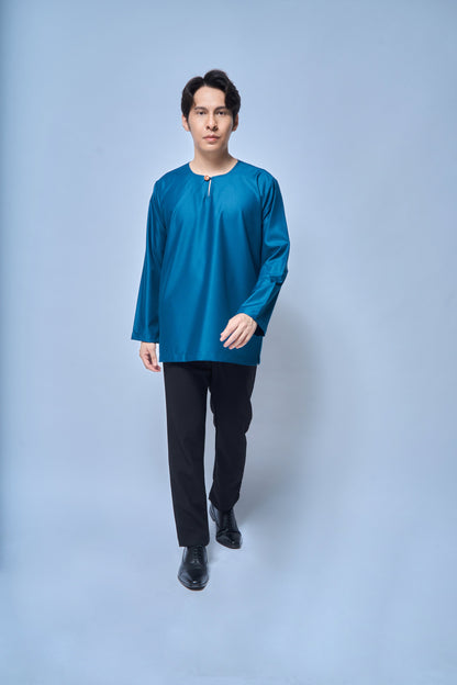 Kurta Tamadun Relaxed Fit - Teal Blue