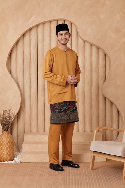 Baju Melayu Teluk Belanga Relaxed Fit - Mustard