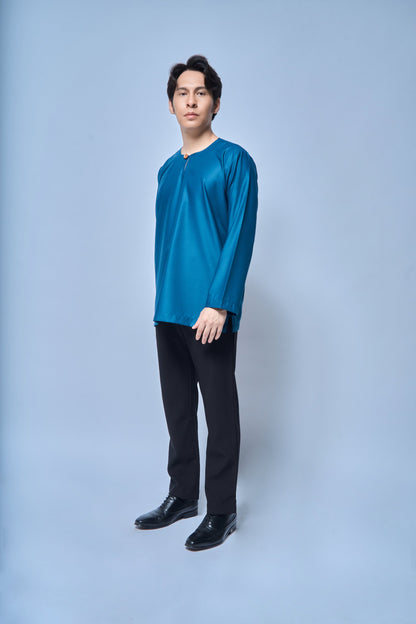 Kurta Tamadun Relaxed Fit - Teal Blue