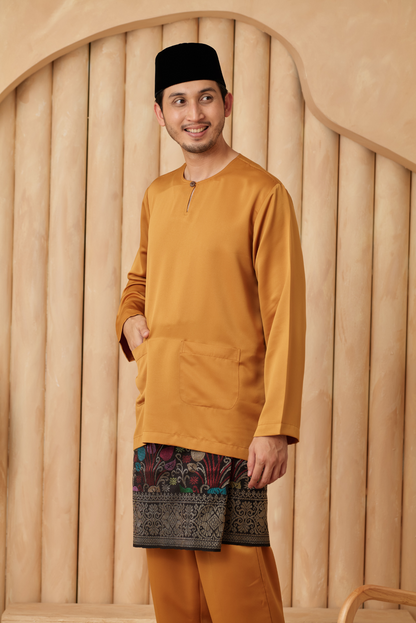 Baju Melayu Teluk Belanga Relaxed Fit - Mustard