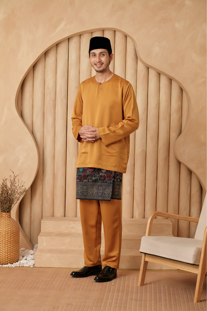 Baju Melayu Teluk Belanga Relaxed Fit - Mustard