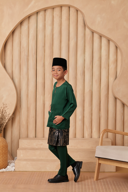 Baju Melayu KIDS Teluk Belanga - Emerald Green