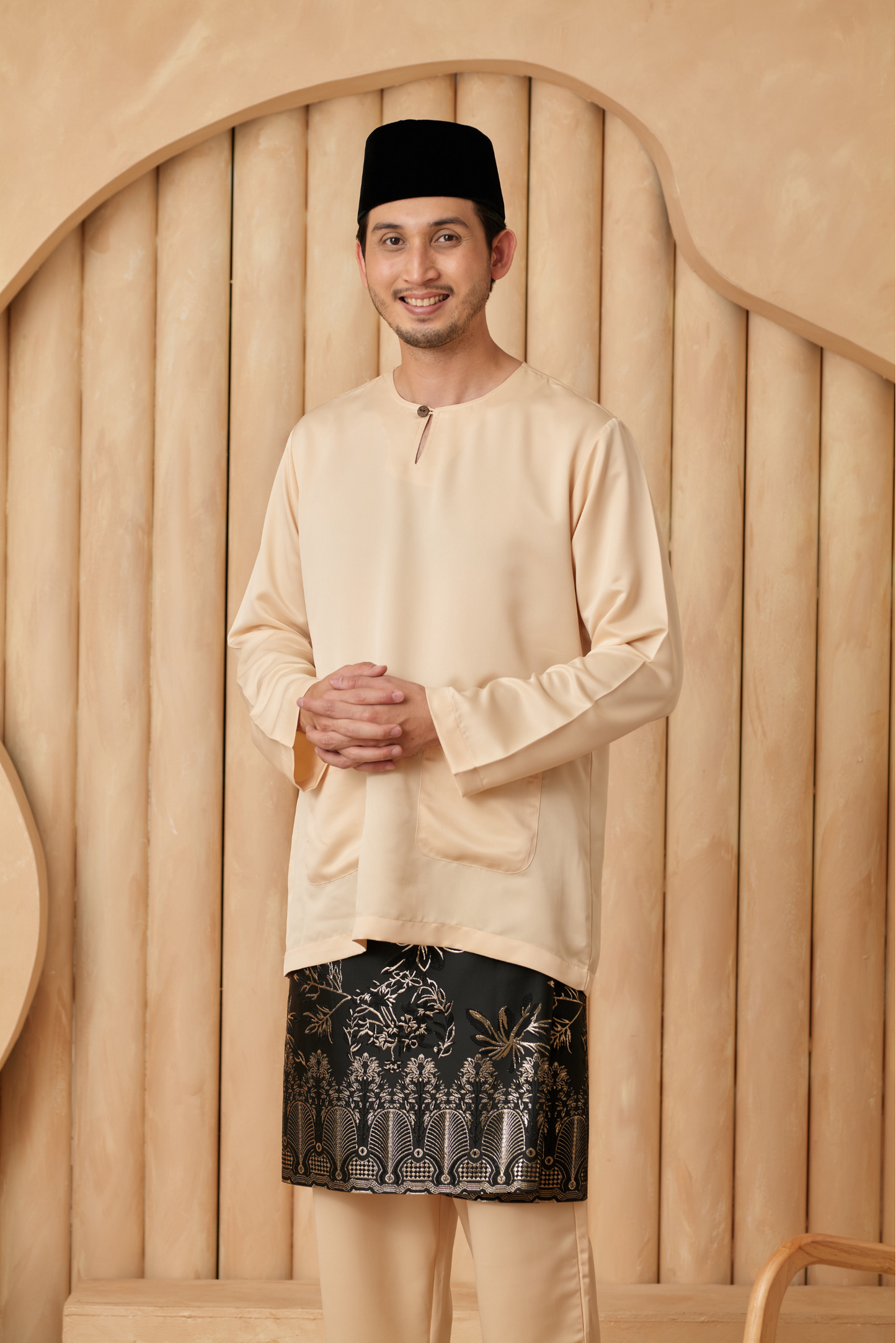 Baju Melayu Teluk Belanga Relaxed Fit - Cream