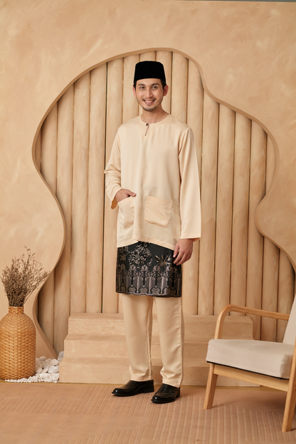 Baju Melayu Teluk Belanga Relaxed Fit - Cream