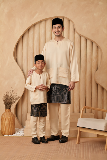 Baju Melayu Teluk Belanga Relaxed Fit - Cream