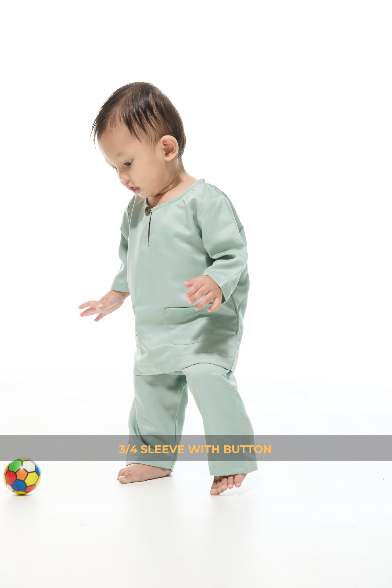 Baju Melayu Teluk Belanga BABIES - Navy Blue