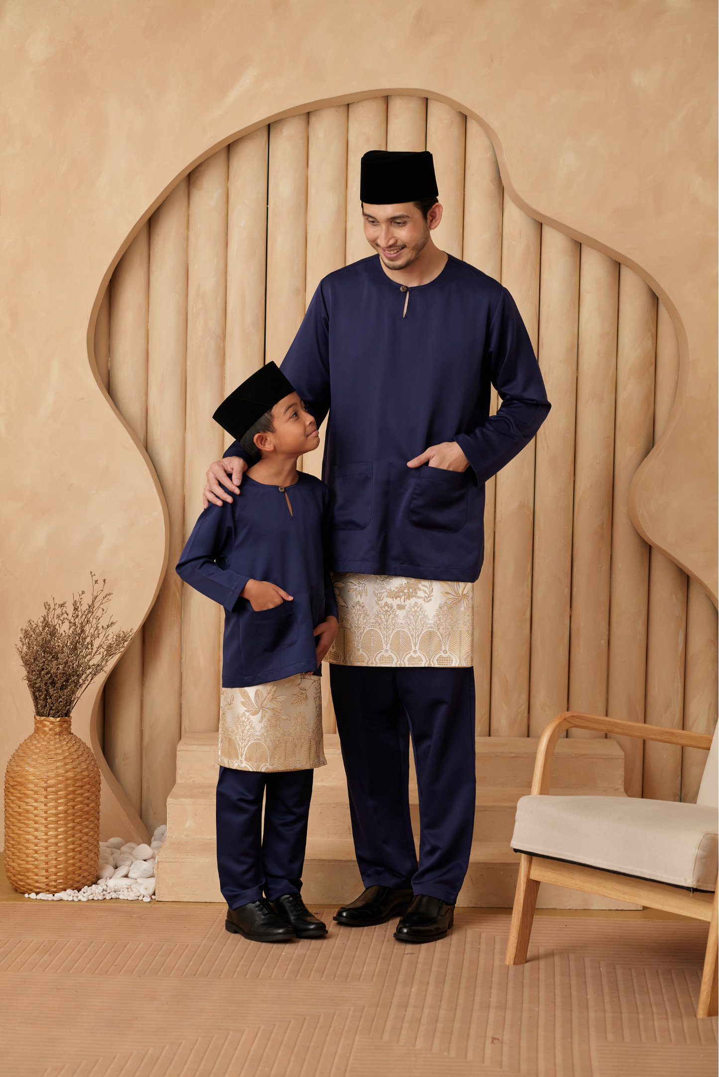 Baju Melayu KIDS Teluk Belanga - Navy Blue