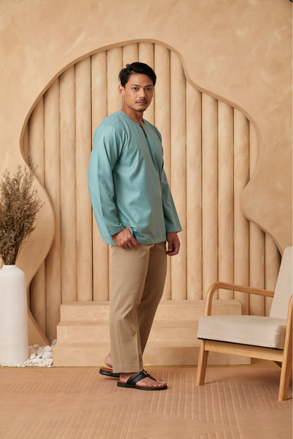 Kurta Tamadun Regular Fit - Aqua Blue