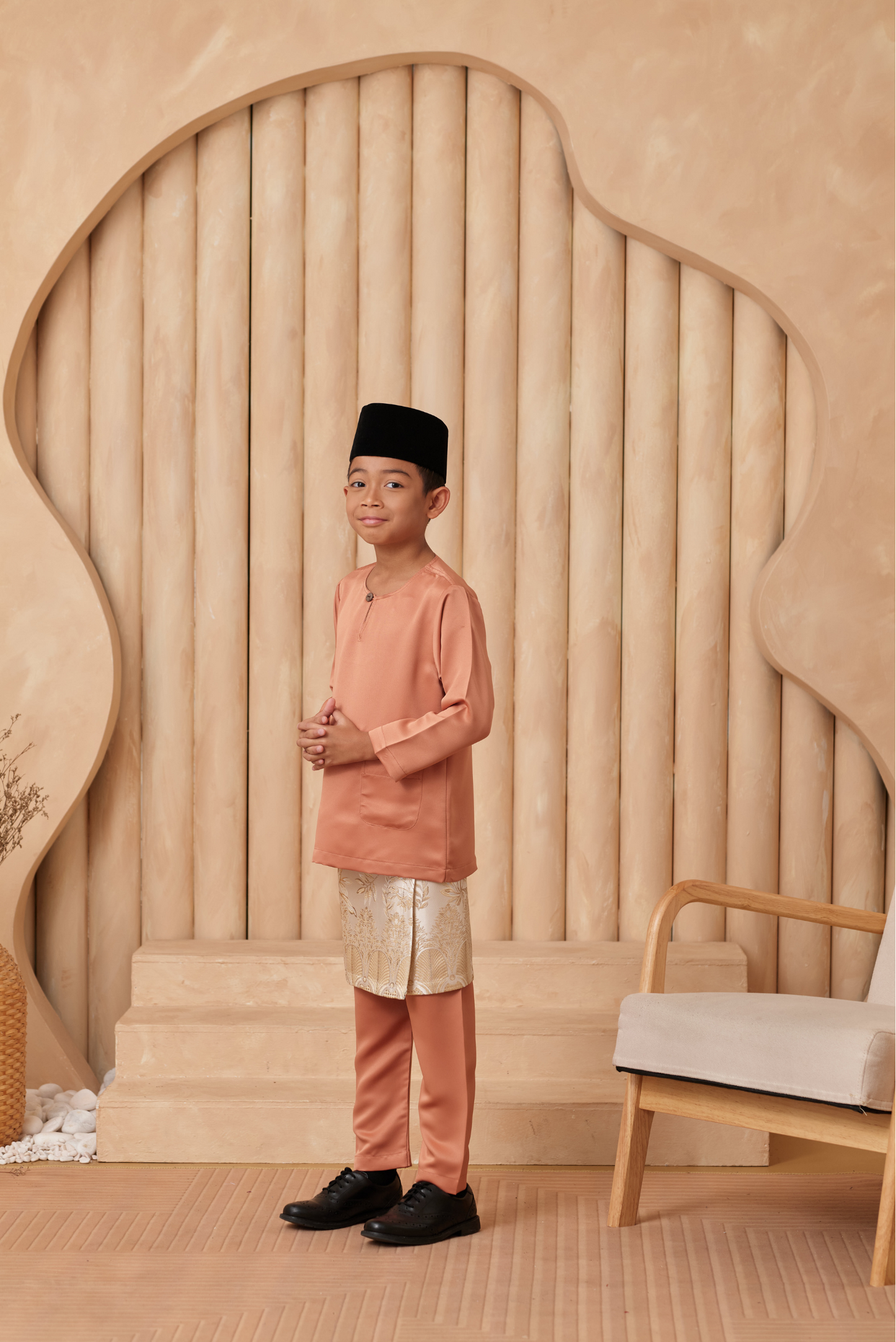 Baju Melayu KIDS Teluk Belanga - Copper