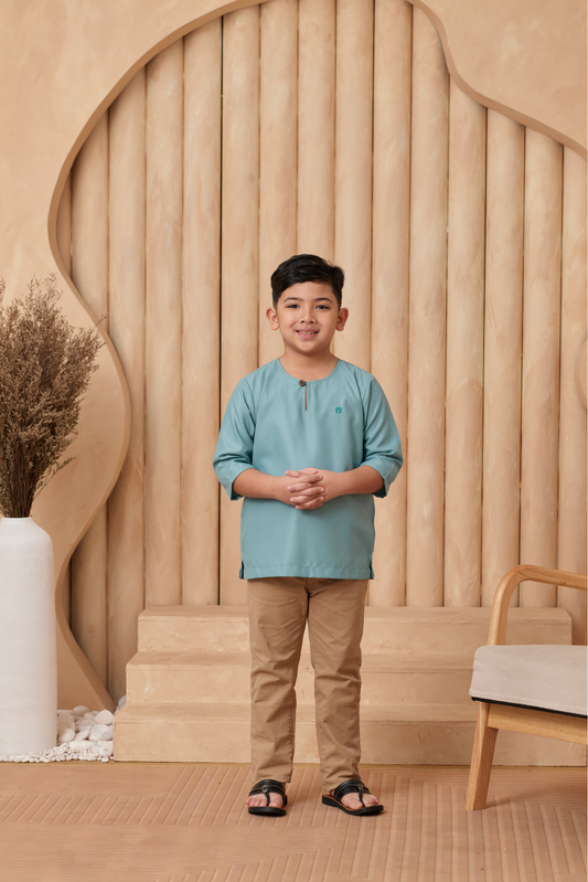 Kurta Nusantara KIDS - Aqua Blue