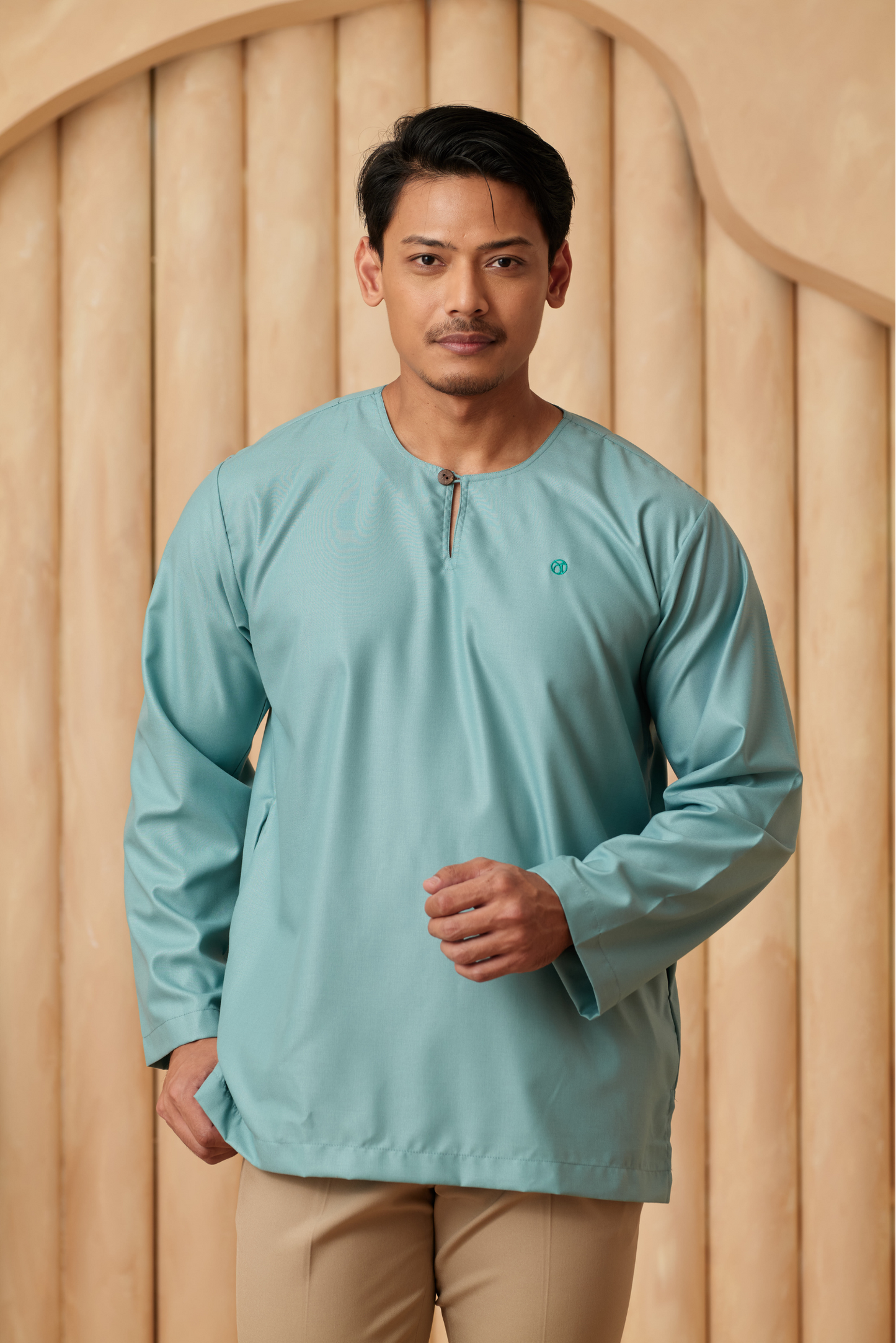 Kurta Tamadun Regular Fit - Aqua Blue