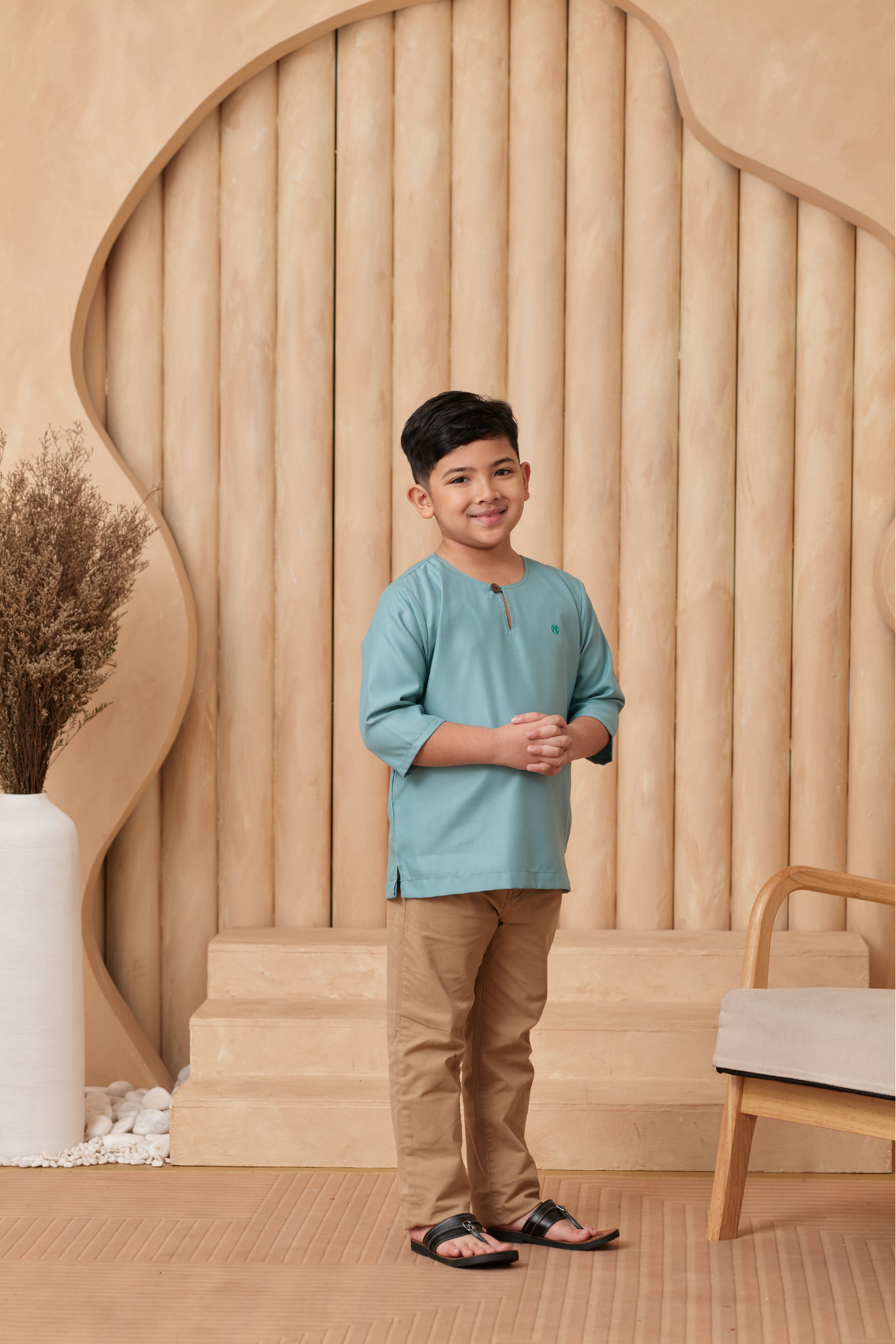 Kurta Nusantara KIDS - Aqua Blue