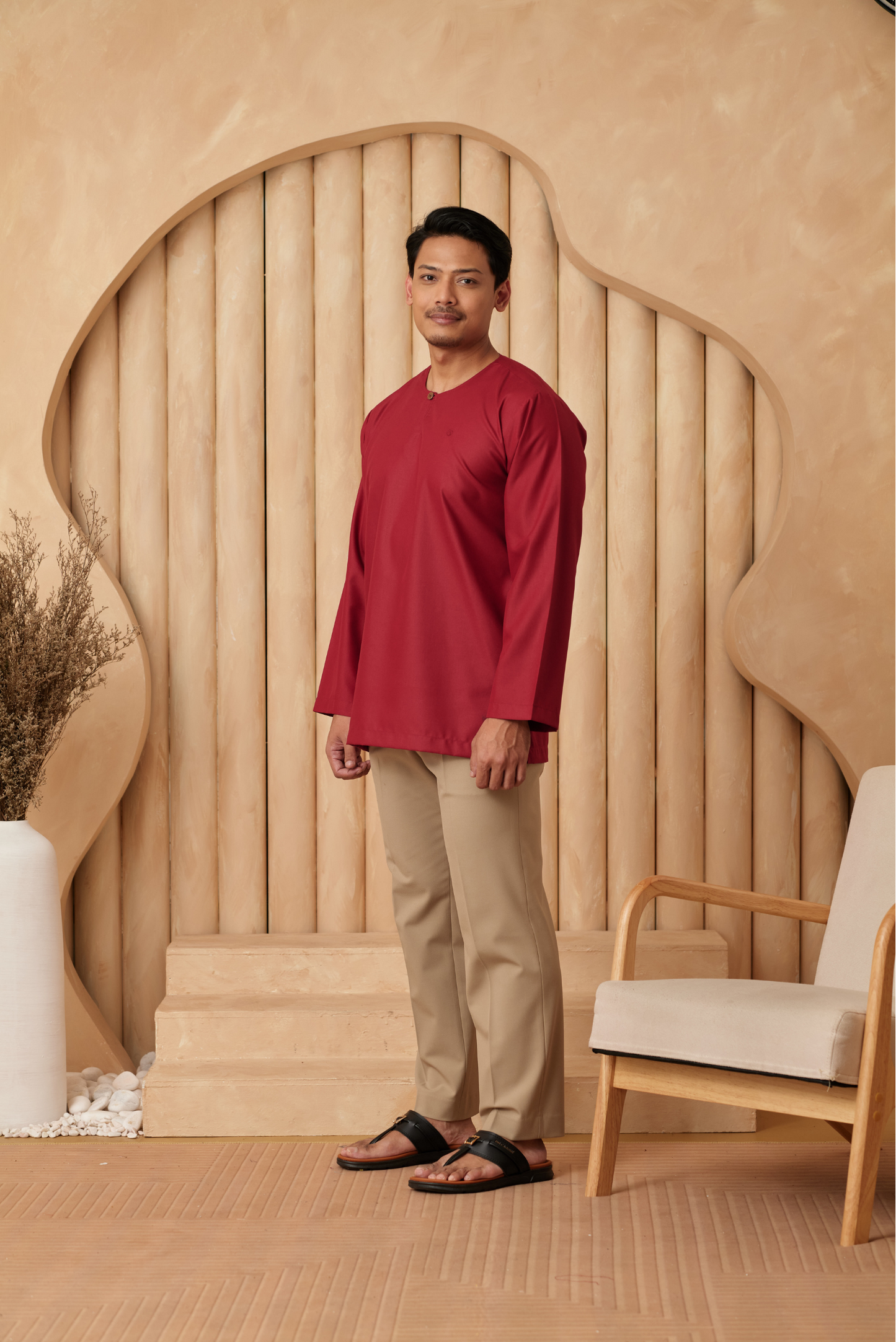 Kurta Tamadun Relaxed Fit - Scarlet Red