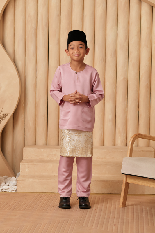 Baju Melayu KIDS Teluk Belanga - Dusty Pink