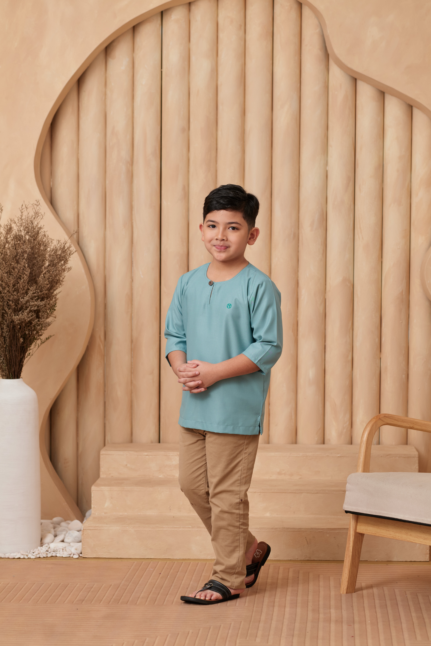 Kurta Nusantara KIDS - Aqua Blue