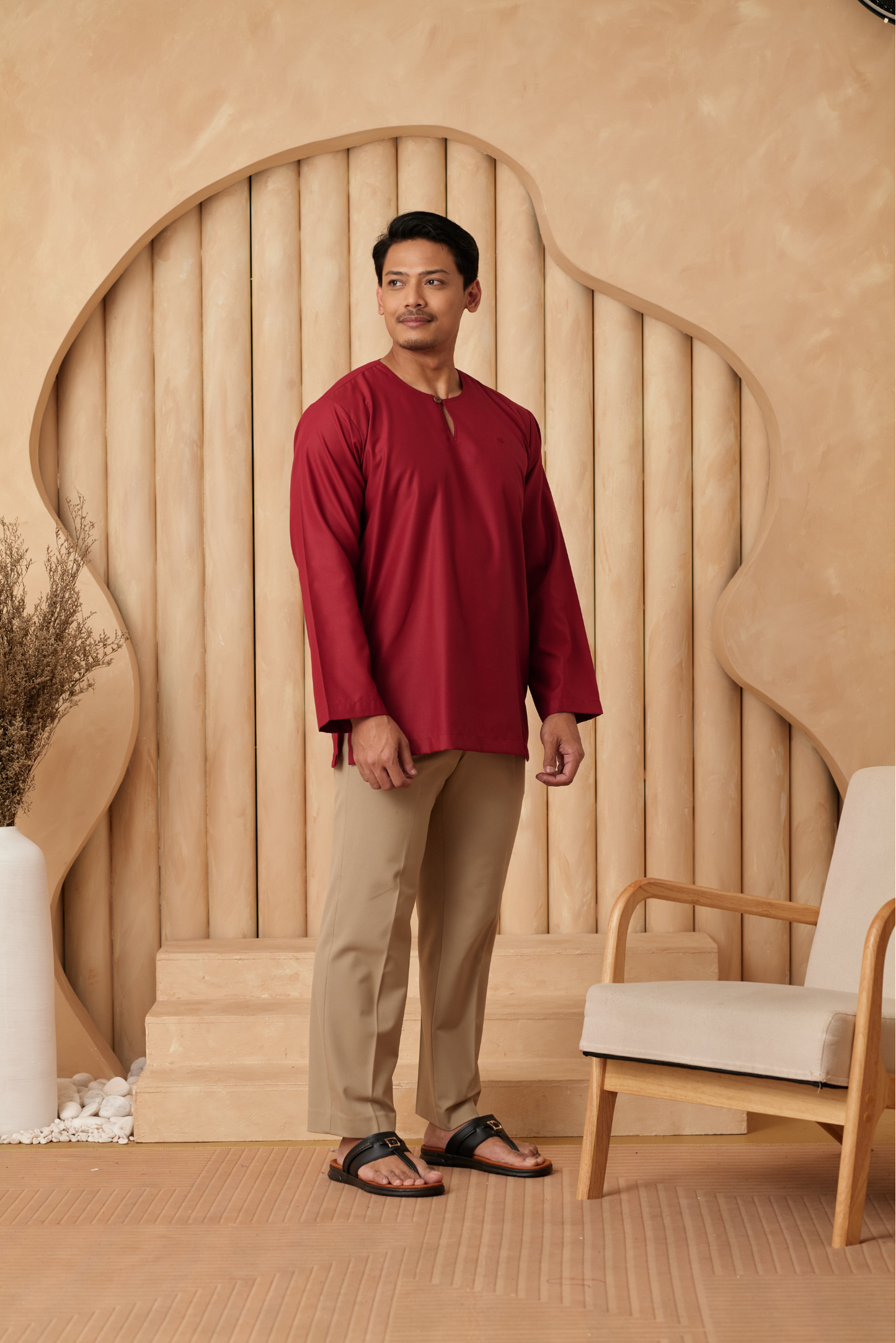 Kurta Tamadun Regular Fit - Scarlet Red